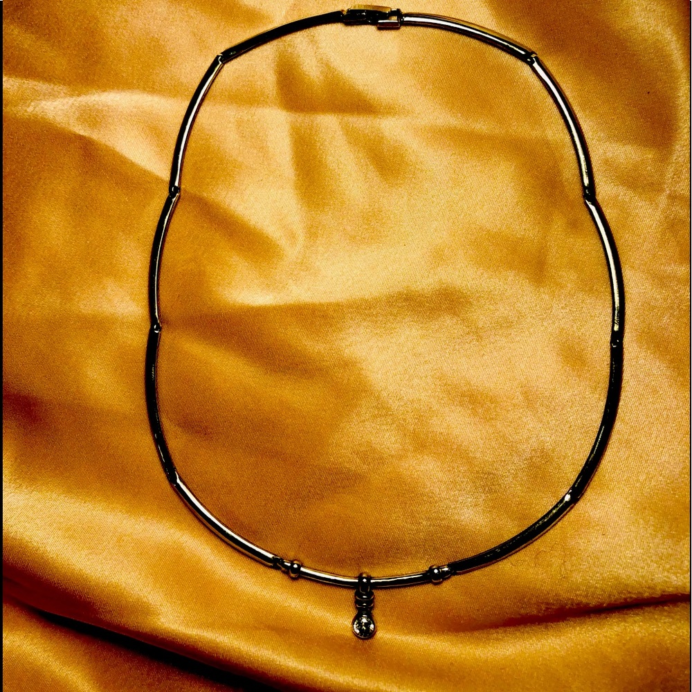 Silver choker necklace